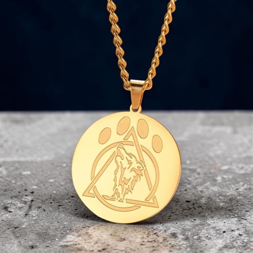 Therian Necklace,theta Delta Symbol,wolf Claw Pendant,otherkin Spiritual Nature Inspired Jewelry, Gift for Her, Gift for Him, Gothic Jewelry - Etsy UK