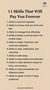 11 Skills That Will Pay You Forever | Lessons Taught By Life