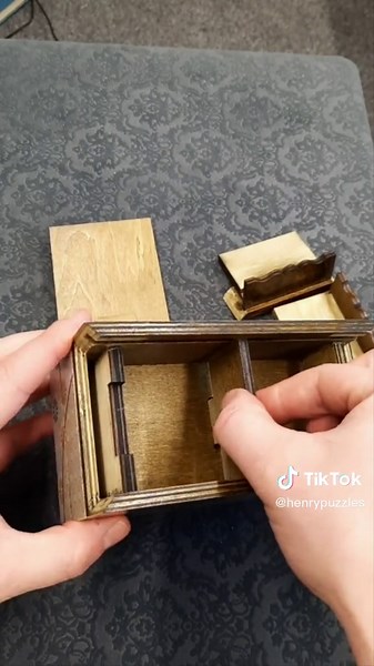 Spring Season Puzzle Box with Hidden Compartments