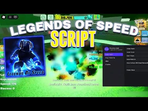 Legends Of Speed Script - (Hoop Farm, LVL Farm, Gem Farm, Auto Rebirth, Teleport) *NO KEY*