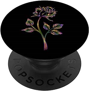 Phone Pop Out Holder Vintage Rose Floral Purple Pink Flower PopSockets PopGrip: Swappable Grip for Phones & Tablets