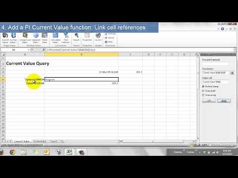 OSIsoft: Get instantaneous PI Data with the PI Current Value function (PI DL 2013 Excel Add-in)