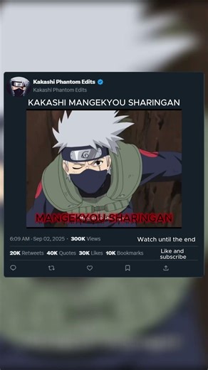 KAKASHI HATAKE FIRST MANGEKYOU SHARINGAN