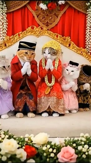 Cat funny marriage ceremony