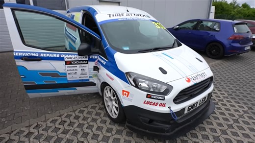 High-speed run with a modified Ford van