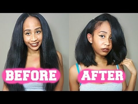 HOW TO CUT A WIG INTO A BOB TUTORIAL (EASIEST METHOD)!!!