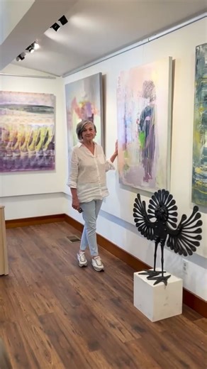 Piper J Gallery - Art Gallery in Truckee, CA on Instagram: "After the Storm 🤍 New works by Susan Watson On view February 5 – March 5 at Piper J Gallery This collection is deeply personal. After a year of walking alongside her husband through cancer treatments… after life kept handing her lemons… Susan returned to the studio and created work that feels stronger, more grounded, and more powerful than ever. She calls her paintings non-objective — not abstract — because she isn’t distorting an obje