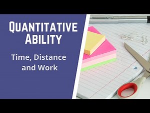 3.3 Time Distance and Work Questions | Quantitative Aptitude and Reasoning Video Lectures