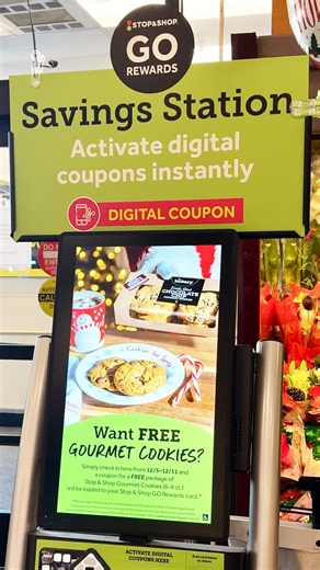 Who doesn't love FREE cookies?! Check in at the Savings Station, which flavor will you get? Valid now until Dec. 11th, limited while supplies last! | Stop & Shop