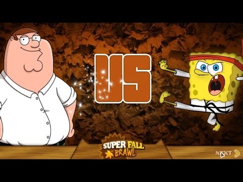 Super Fall Brawl: Peter Griffin from Family Guy vs Spongebob Squarepants - Battle Royal