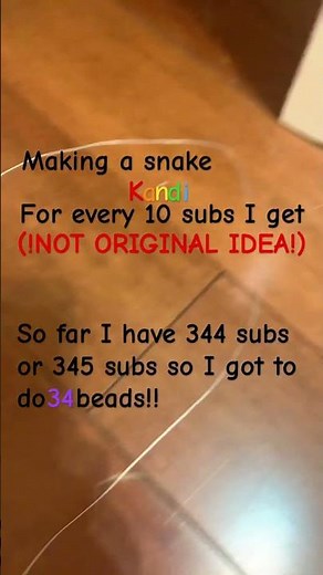 Making a snake Kandi for every 10 subs!! #kandi #ponybeads #snake
