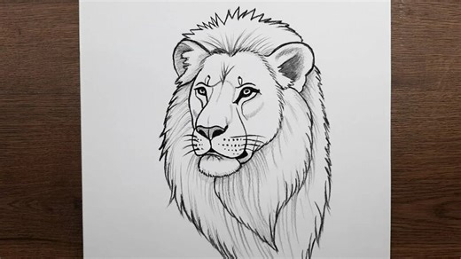 Adım adım aslan resmi çizimi - Karakalem ile aslan resmi nasıl çizilir