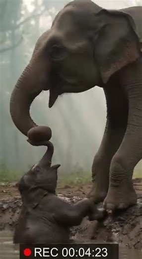 “Baby Elephant Rescue – Brave Mother Saves Her Trapped Calf in Sri Lanka” A touching real-life rescue from Sri Lanka 🐘🇱🇰 A little baby elephant falls into a deep water hole while playing near the jungle. Struggling and unable to climb out, the baby cries for help. Moments later, the mother elephant rushes in, panicking and trying her best to save her child. Watch this emotional and heartwarming scene as the brave mother elephant uses her strength and love to rescue her trapped calf. This vide