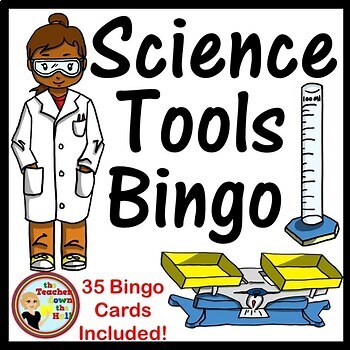 Science Tools Bingo Whole Group Science Tools Review Activity w 35 Bingo Cards