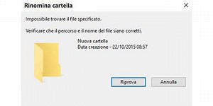 Windows 10 non fa rinominare i file