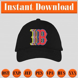 Embroidery Design for a Boston Puff Cap - Etsy