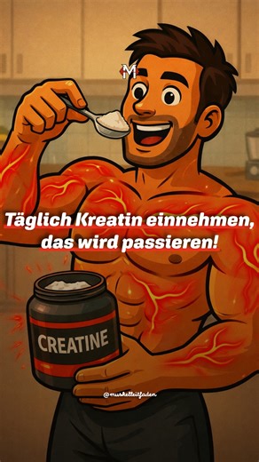 Fitness | Ernährung | Muskelaufbau | Tägliches Kreatin: Was passiert wirklich über Wochen? ⚡️💪 ✅ Woche 1: mehr Wasser in der Muskelzelle → Muskeln wirken voller (normal, kein... | Instagram