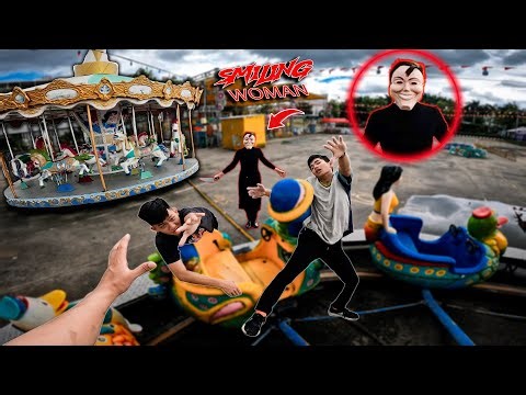 "Haunted Amusement Park 😱 Terrifying Run from the Smiling Woman | Insane Parkour POV Escape!"