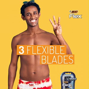 Get it all with the BIC® Flex 3 and #MasterYourLook on your own terms. Three flexible blades individually adjust to the contours of your face, while the ergonomic handle and pivoting head give you the control you want. #BICFlex | BIC Shavers