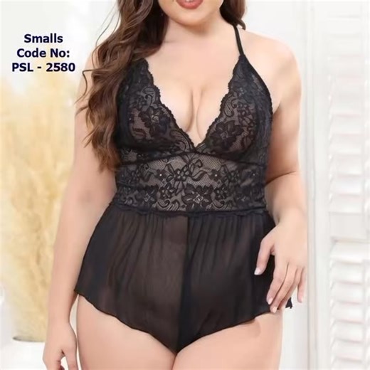 Smalls Store on Instagram: "Plus Size Black Lace Halter Babydoll with Sheer Mesh Skirt Seductive plus size black lace halter babydoll with floral embroidery, deep plunge neck & sheer mesh skirt. Sexy PSL-2580 lingerie perfect for boudoir, romantic evenings & confidence boost. #PlusSizeLingerie #BlackLaceBabydoll #HalterLingerie #CurvyLingerie #SexyPlusSize #LaceBabydoll #PlusSizeFashion #SheerMeshLingerie #BodyPositive #CurvyBeauty #LingerieAddict #BoudoirGoals #PlussizeModel #SexyNightwear #Sma