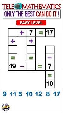 Can You Solve This Crossmath? 🤔⚡
