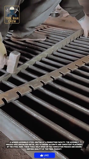 Automatic Steel Grating Assembly Process | Advanced Factory Equipment #toolmancrew #tools #workers