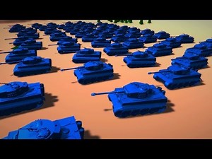 100 Tiger Tanks vs 100 KV-1 Tanks - Total Tank Simulator Gameplay