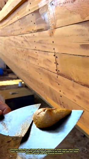 Professional Wood Joint Filling for a Smooth Finish! 🪵🔨#woodworking #construction