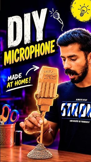 DIY Microphone at Home | Amazing Cardboard Craft | Easy DIY Project #diybox #microphonesetup