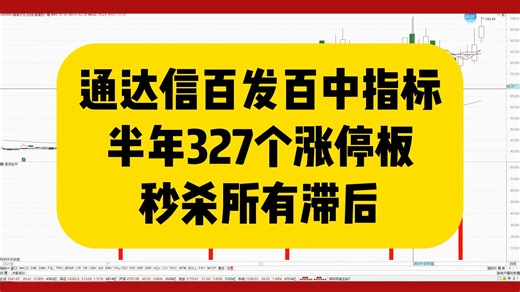 通达信胜率100%指标，6个月327个涨停板，秒杀所有滞后!