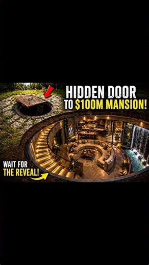 Tiny Hidden Door Leads to a $100M Underground Luxury Mansion 😱 | Luxury Rebuilt #shorts