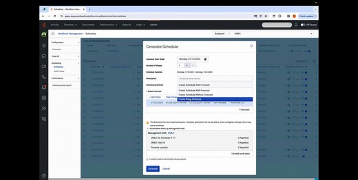 Scheduling with WFM on Genesys Cloud
