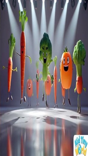 The Vegetables dancing Song | Veegie Boogie Song| Nursery rhyme | Kid Tiny World