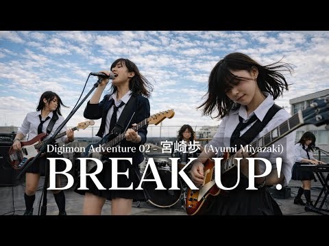 Break Up!! 宮﨑歩 - Digimon Adventure 2 | Anime Cover Song | Girl band Alternative Rock [AI Cover]
