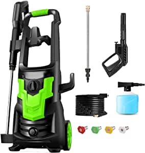 3000PSI Pressure Washer,Power Washer 2.6GPM Electric Pressure Washer 1900W Electric Power Washer with 4 Nozzles for Cleaning Cars, Driveways, Garden