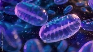 Overlapping images of mitochondria DNA strands showcasing the overlapping loop formation that allows for efficient replication.