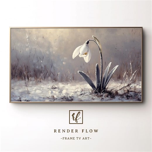 Spring Snowdrop Samsung Frame TV Art (digital Download) - Etsy