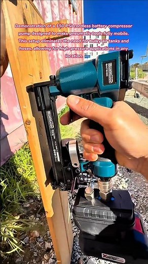 Mobile Power: 150 PSI Cordless Battery Pump for Pneumatic Tools #tools #tips #tricks #how #lifehacks