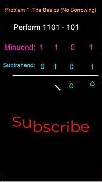 🔢 Binary Subtraction Made Simple No Borrowing Needed! #digitallogic #electricalengineering