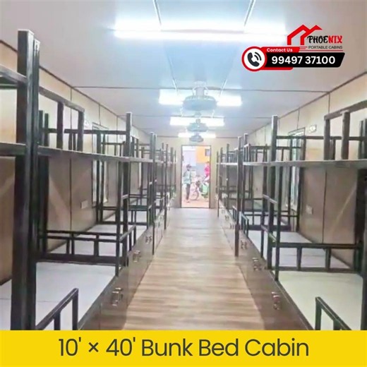 10' × 40' Bunk Bed Cabin | Workforce Accommodation Cabin | Phoenix Portable Cabins #portablecabins