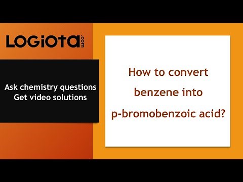 How to convert benzene into p-bromobenzoic acid?