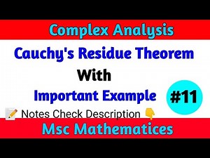 Cauchy's Residue Theorem | Complex analysis |Msc Math | Important Example