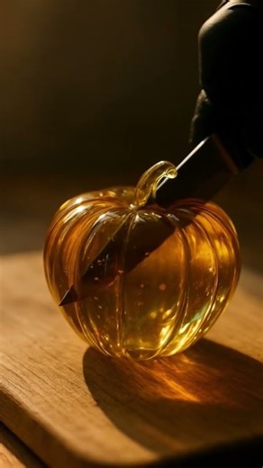 Flawless Yellow Glass Kaddu | Extreme Macro Shot with Sunlight & Prismatic Highlights