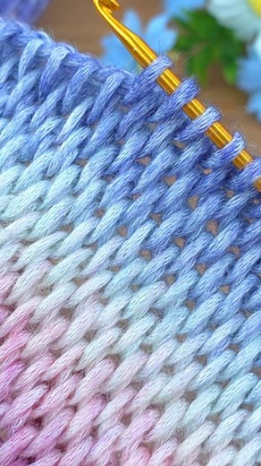 9.1K views · 97 reactions | Wow!! Easy Tunisian Crochet Stitch – Beautiful Color Gradient #crochet | Magic crochet | Facebook