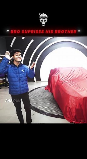 Bro Surprise His Brother With Super Car 🔥☠️ ft-‪@AyushBhandari‬