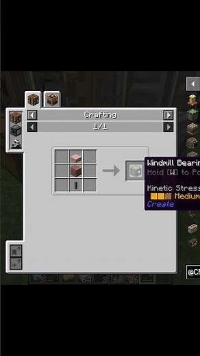 HOW TO BUILD A WINDMILL BEARING IN MINECRAFT #minecraft #create #tutorial