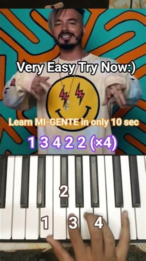 MI GENTE - Easy Piano Tutorial 🎹#pianotutorial #migente #easy #song #shorts #pj