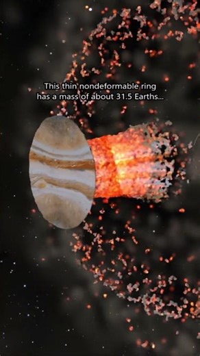 Thin Ring vs. Jupiter at 1000 km/s? 😮😨 #spacesim
