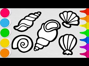How To Draw Seashells | Drawing Easy Step by Step