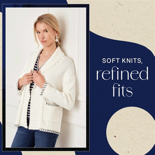 New season, new sweaters. Cozy textures and elevated fits start here. | Karen Kane